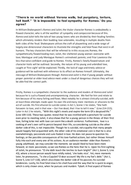 Romeo And Juliet Essay Practice Sample Of An Essay Paper also English Language Essay Topics Essay Vs Paper