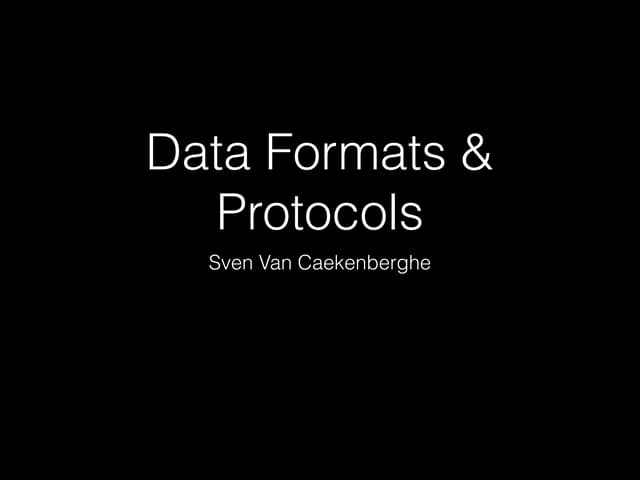 #Pharo Days 2016 Data Formats and Protocols