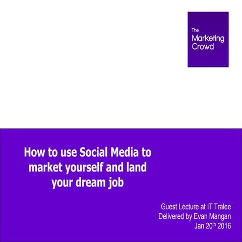 How to use social media to market yourself and land your dream job