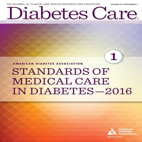 Standards of Medical Care in Diabetes 2016 | PDF