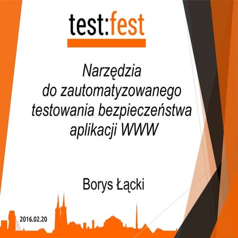 Narzędzia do zautomatyzowanego testowania bezpieczeństwa aplikacji WWW