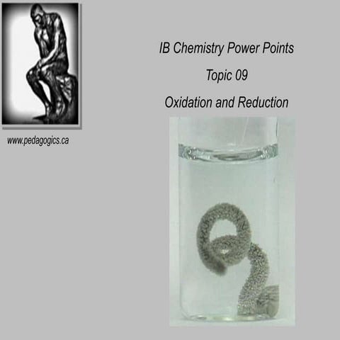 2016   topic 0 - oxidation and reduction (INTRODUCTION)