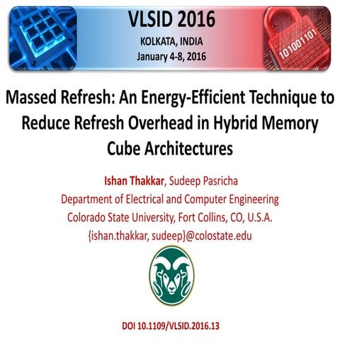 Massed Refresh: An Energy-Efficient Technique to Reduce Refresh Overhead in H...