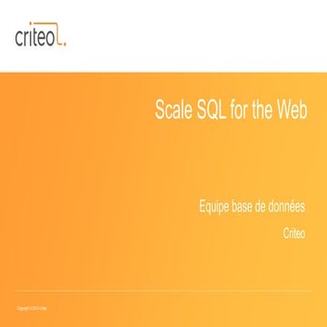 GUSS - CRITEO Meetup Scale SQL for the Web