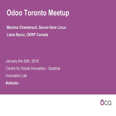 First Odoo Meetup in Toronto