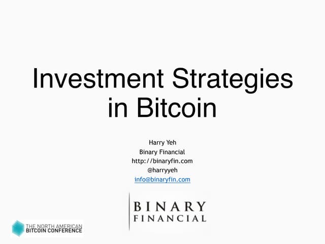 Investment Strategies in Bitcoin