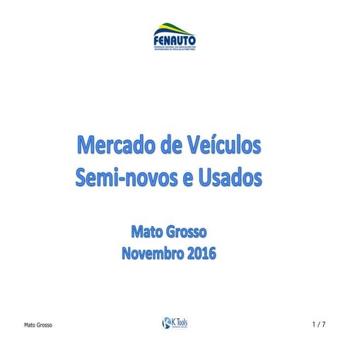 Dados de mercado Novembro 2016