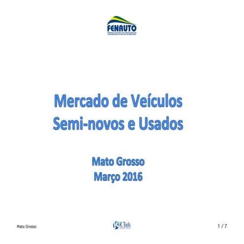 Dados de Mercado Março 2016