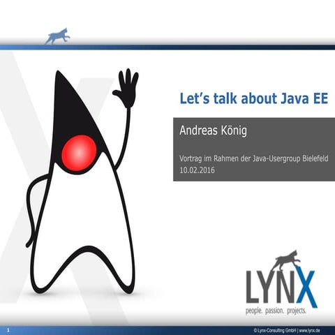 Let's talk about Java EE