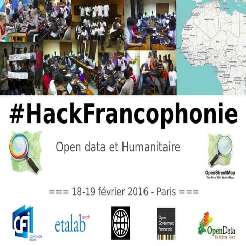 #HackFrancophonie @Etalab @CFImedias - Projet Espace OSM Francophone #ProjetEOF : Gestion d'Information #Humanitaire, #OpenStreetMap, #libre, #opendata #Haiti #Afrique