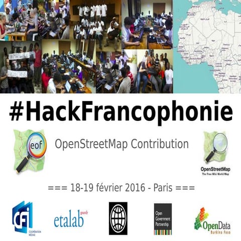 #HackFrancophonie @Etalab @CFImedias - Projet Espace OSM Francophone #ProjetE...