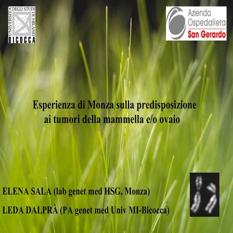 20160219 - L. Dalprà - Esperienza di Monza sulla predisposizione ai tumori de...