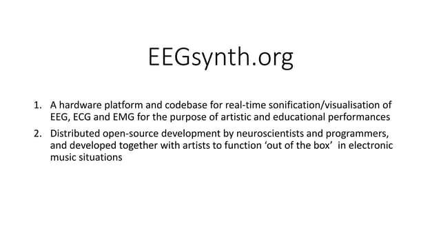 EEGSynth pitch for brainhack@paris