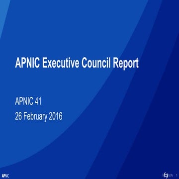 APNIC EC Report