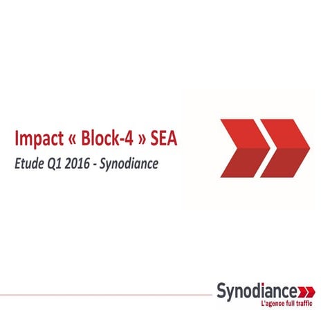 Synodiance > Etude - Impact Block-4 SEA - 07/03/2016