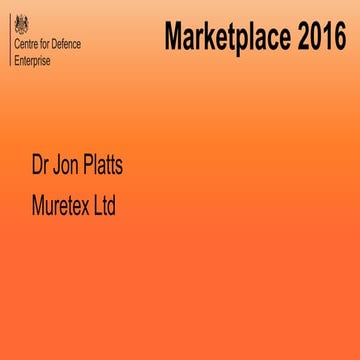 CDE Marketplace 2016: Muretex Ltd | PDF