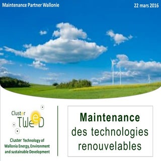Maintenance des technologies renouv...