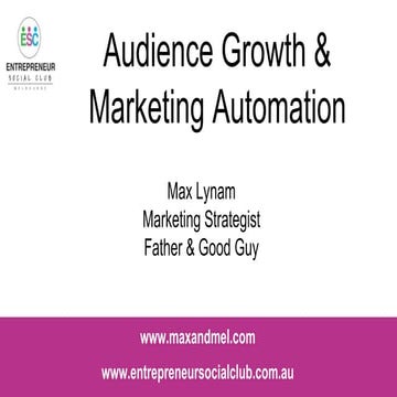 Max Lynam presentations