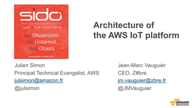 Workshop AWS IoT @ SIDO