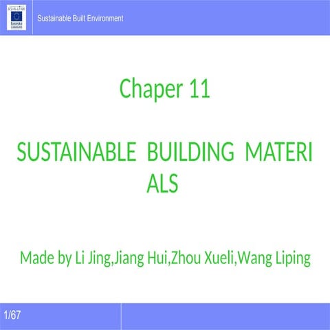 Comprehensive Guide to Sustainable Building Materials and Life Cycle ...