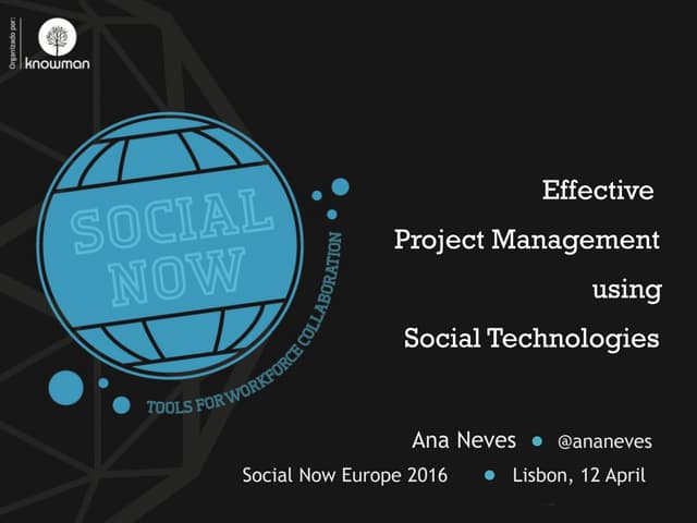 Effective Project Management using Social Technologies