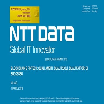 Blockchain Restart Conference 2016 - Milano 13 Aprile 2016