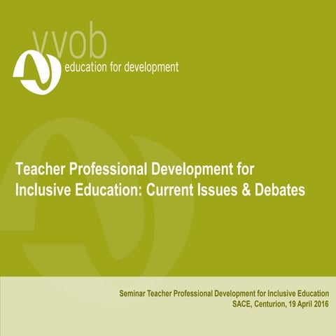 Teacher Professional Development for Inclusive Education