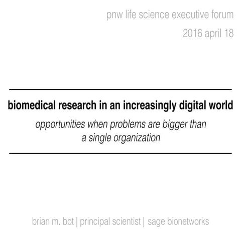 biomedical research in an increasingly digital world