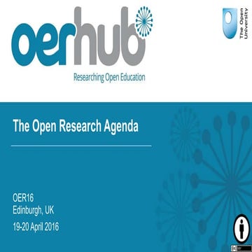 The Open Research Agenda (Edinburgh) 