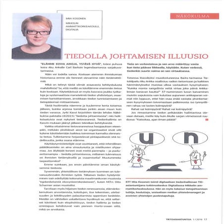 Tiedolla johtamisen illuusio