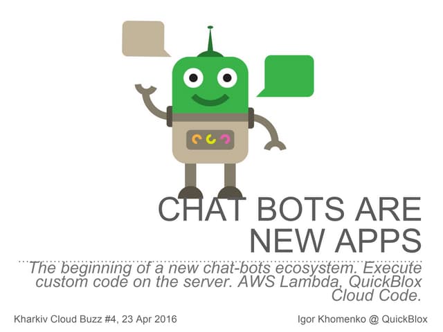 Chat bots are new apps