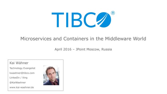 Microservices, Containers, Docker and a Cloud-Native Architecture in the Midd...