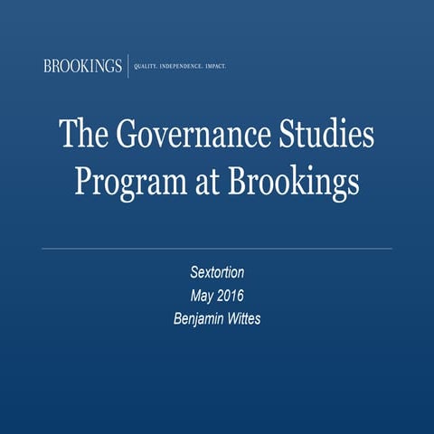 Sextortion: Coercion of sex through blackmail