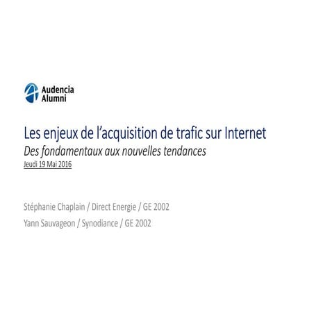 Les enjeux de l'acquisition de trafic sur Internet