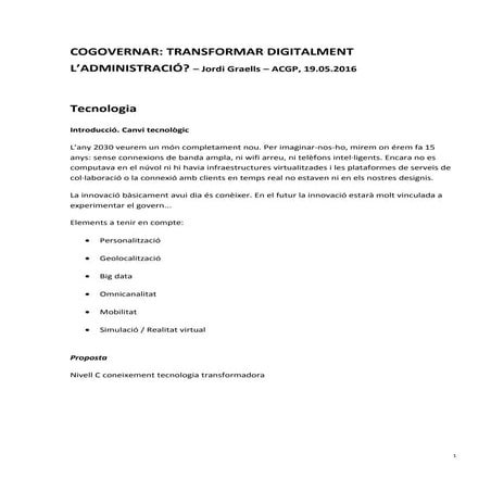 Cogovernar: transformar digitalment l'Administració?