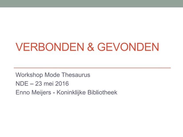 Verbonden & Gevonden 