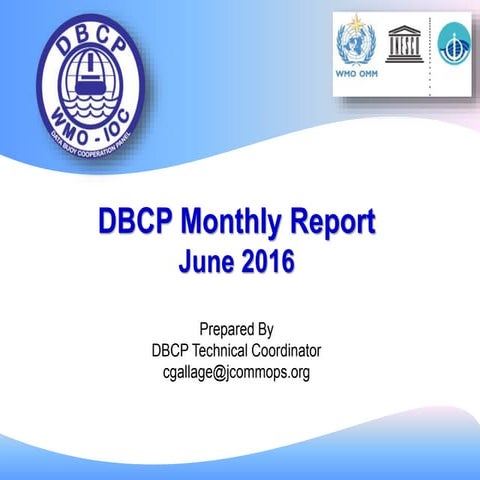 DBCP monthly report (June 2016)