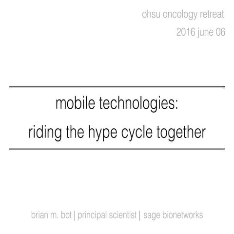 mobile technologies: riding the hype cycle together