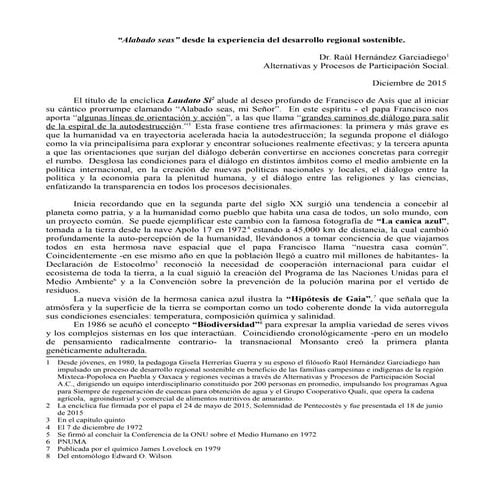 artículo laudato Si