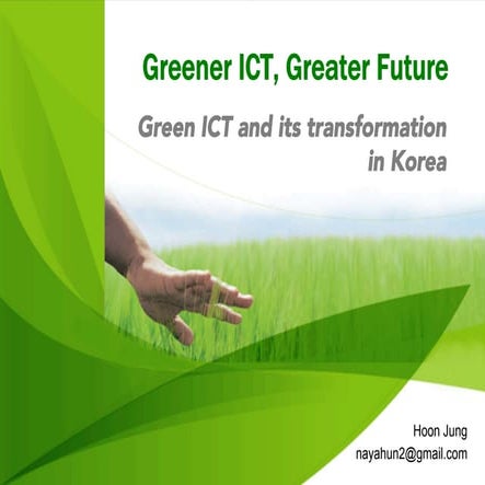Green ICT and its transformation in Korea (Green Startups)