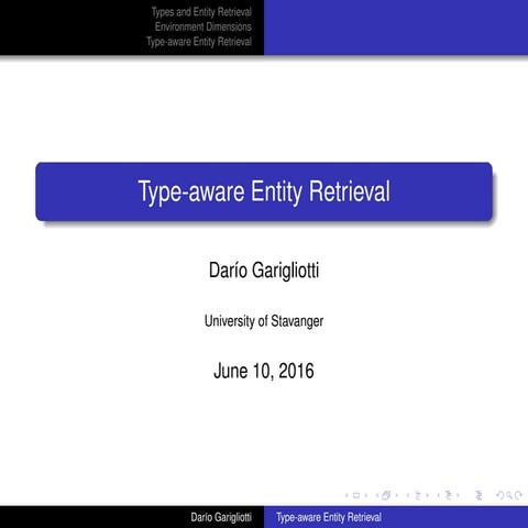 Type-Aware Entity Retrieval