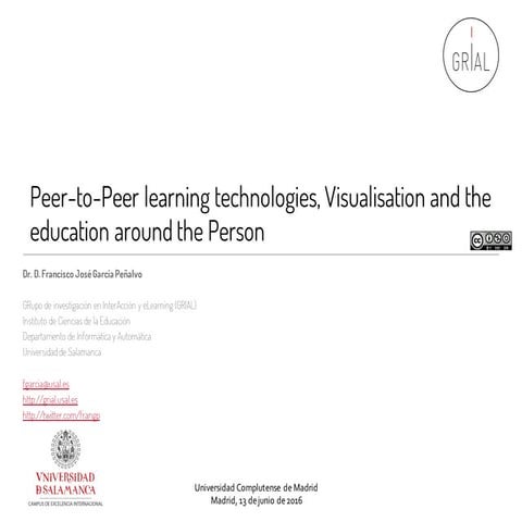 Peer-to-Peer learning technologies, Visualisation and the education around th...