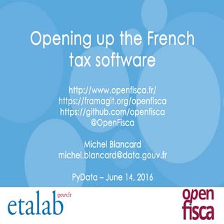 Opening up the French tax software