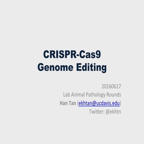 Genome Editing CRISPR-Cas9 
