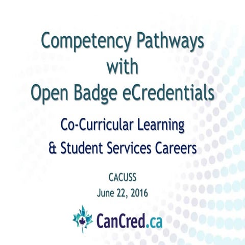 Competency Pathways with Open Badge eCredentials