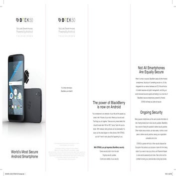 DTEK50 by BlackBerry Buyer’s Guide