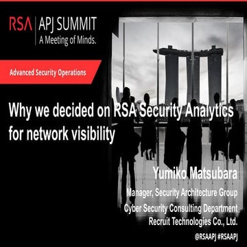 Why we decided on RSA Security Analytics for network visibility | PDF