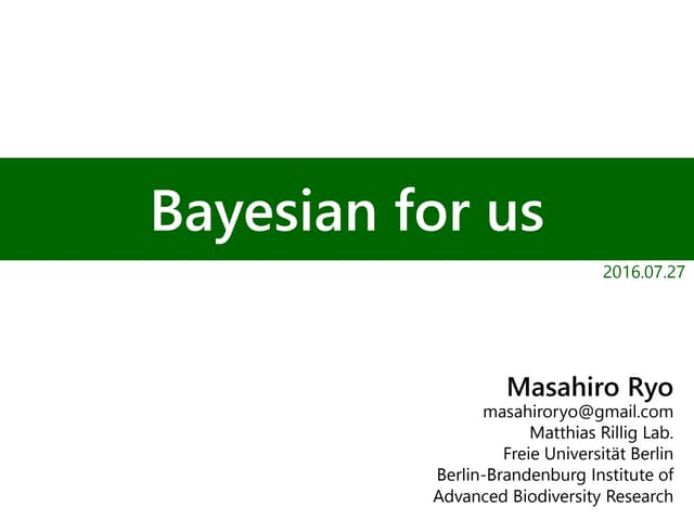 Bayesian statistics for biologists and ecologists