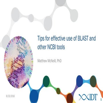 Tips for effective use of BLAST and other NCBI tools