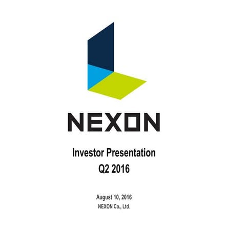 Q2 2016 Investor Presentation